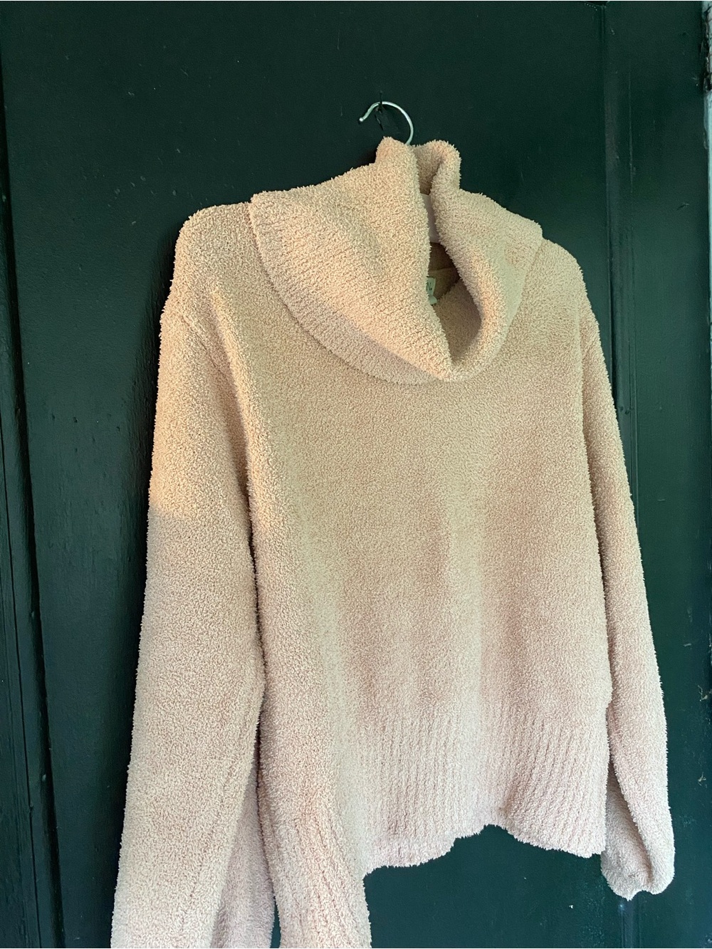 ruby moon Plush Cowl Neck Sweater - Light Blush